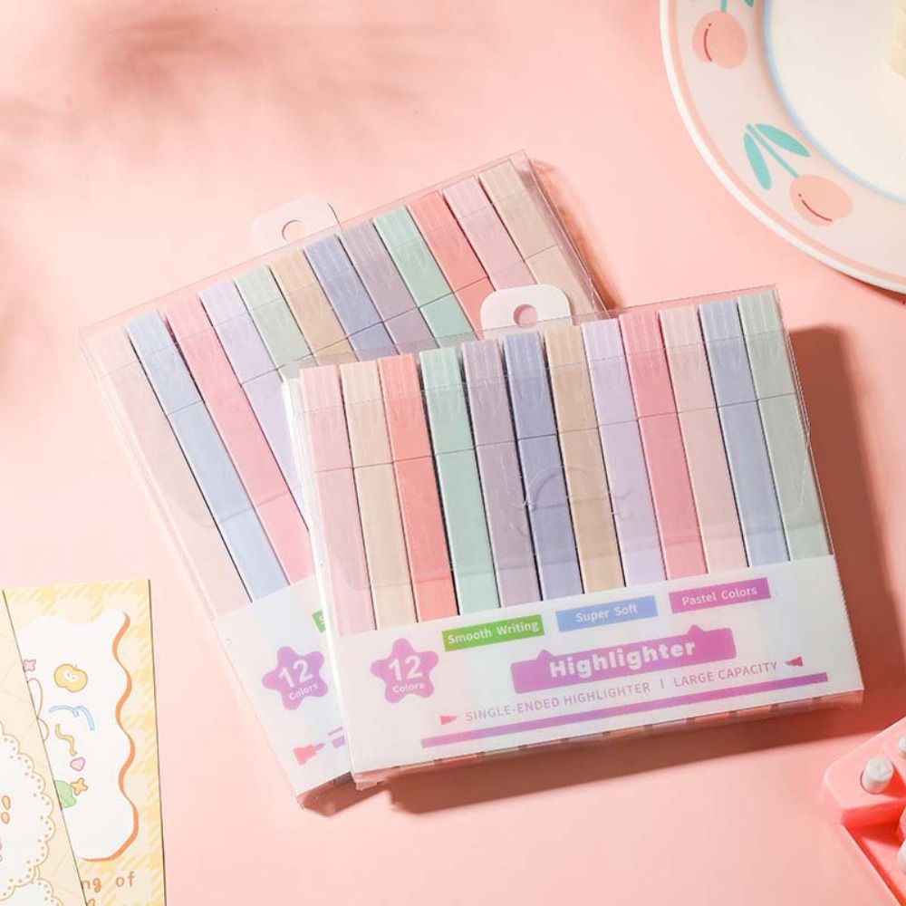 Pastel Highlighter Set Double Ended - Canetas iluminadoras de duas cabeças, suprimentos