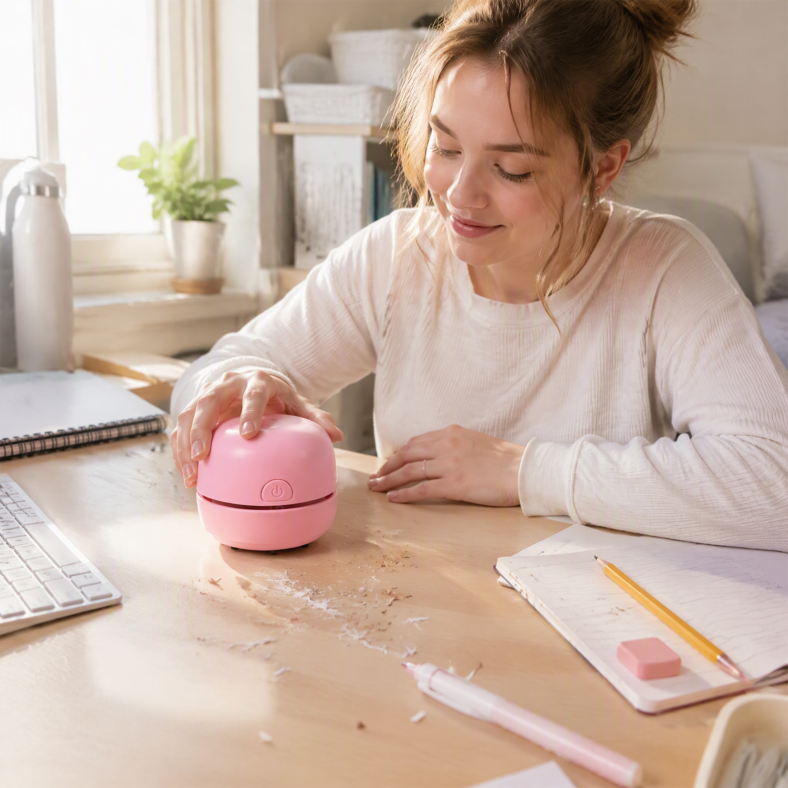 Aspirador de pó portátil sem f - Mini Desktop Vacuum Cleaner For Eraser Dust avaliação e preço