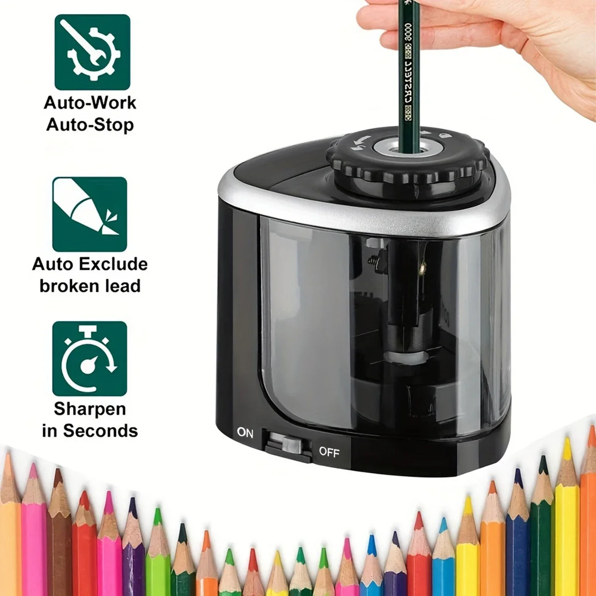 Conjunto de apontador elétrico - Electric Pencil Sharpener Usb avaliação e preço