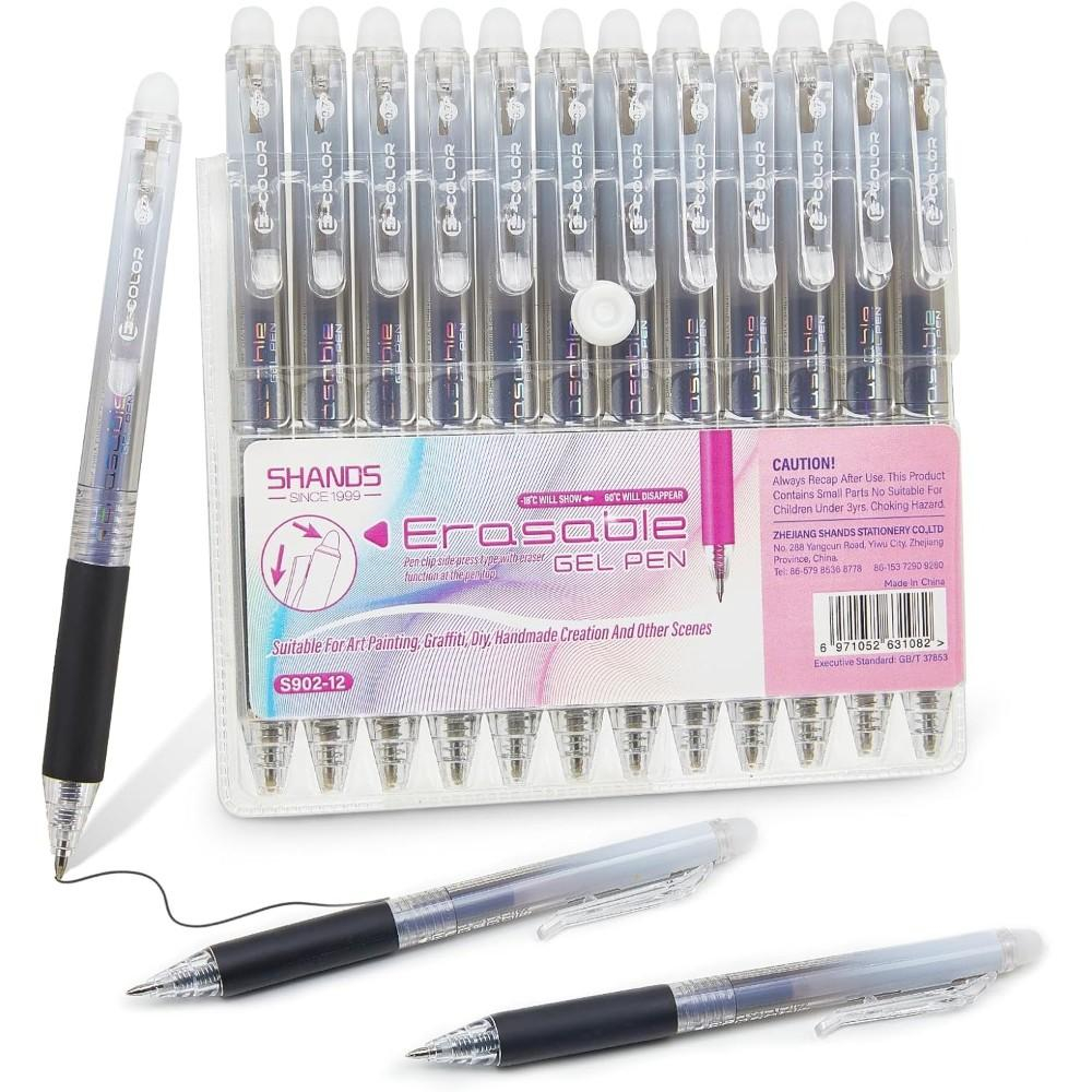 Pacote com 12 Canetas Gel Apag - Retractable Eraser Pen Click avaliação e preço