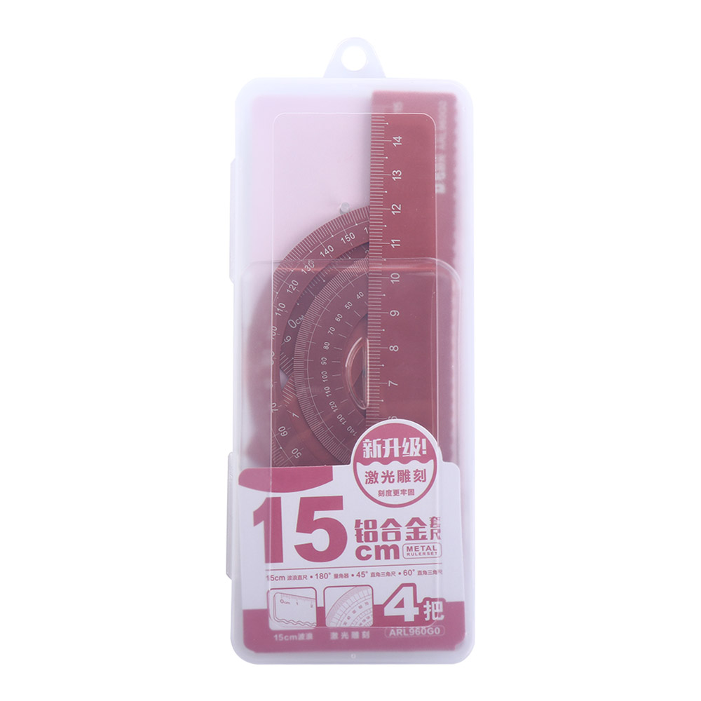 Conjunto de Réguas de Metal Du - Math Geometry Set With Compass avaliação e preço