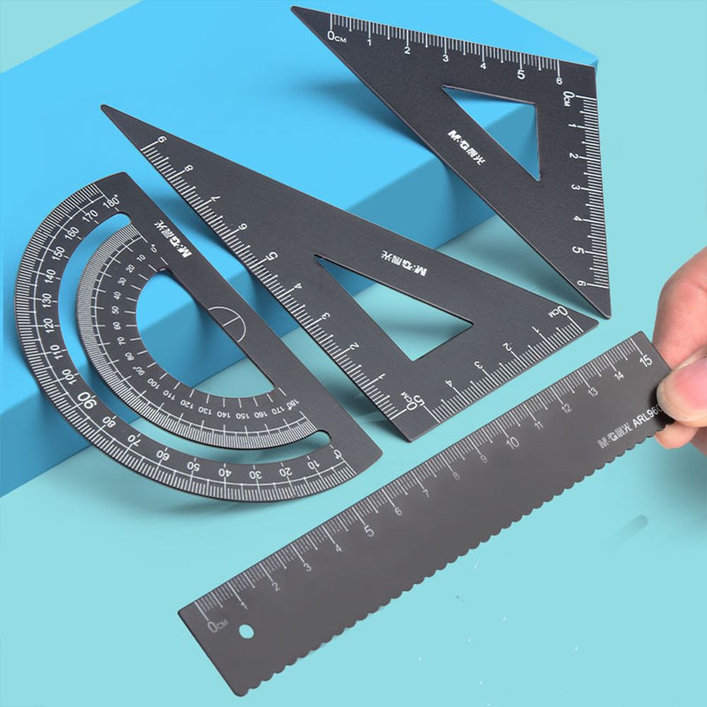 Conjunto de Réguas de Metal Du - Math Geometry Set With Compass avaliação e preço