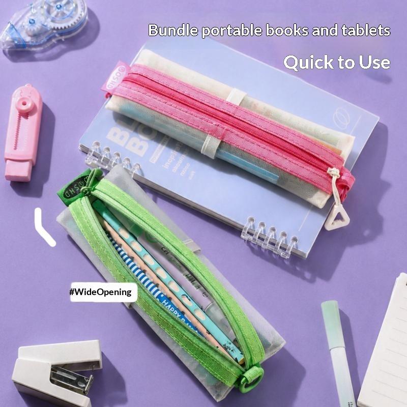 Estojo Transparente de Malha c - Clear Mesh Pencil Pouch For Exam avaliação e preço